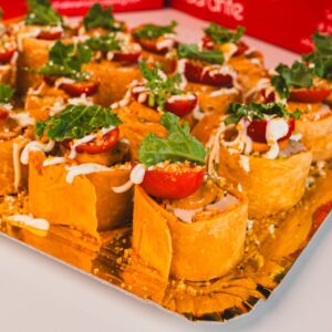 20 uds. Delicias de pollo confitado y verduras asadas